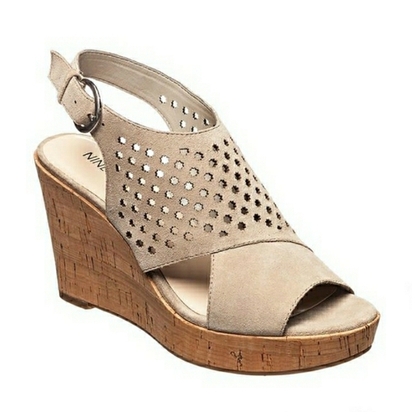 NINE WEST ENRIGHT WEDGE SANDAL - Picture 1 of 9